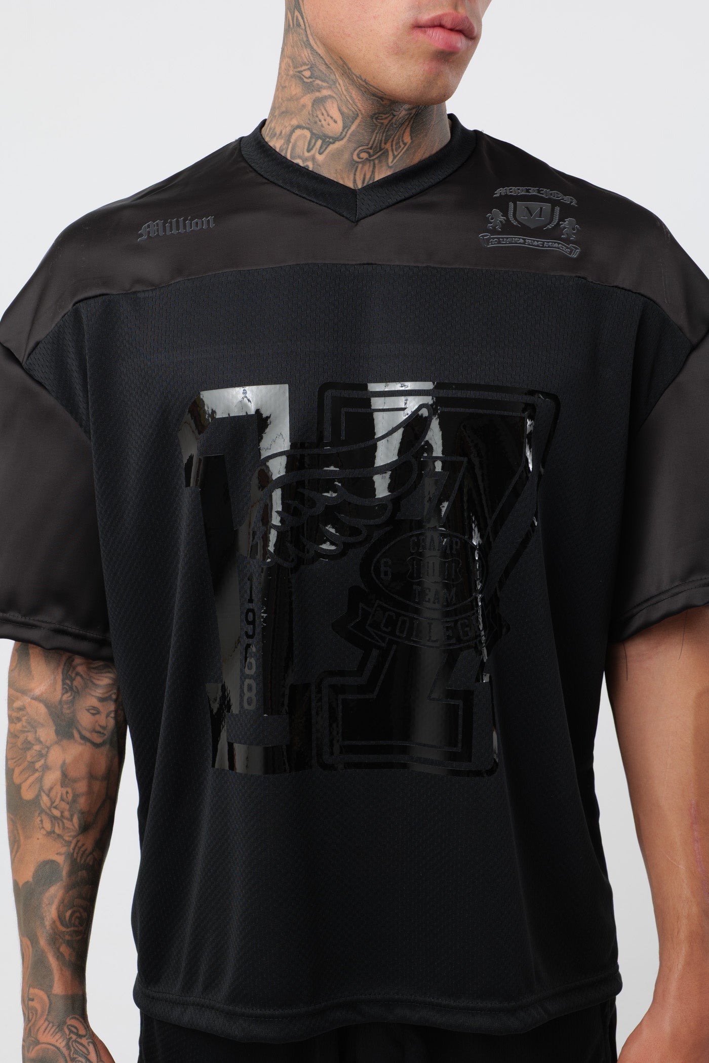 T-shirt Noir avec Logo Noir