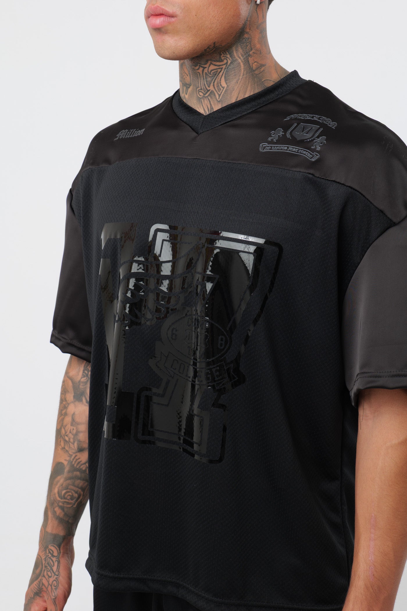 T-shirt Noir avec Logo Noir