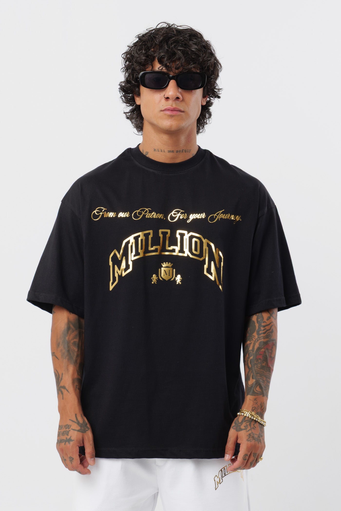 T-shirt noire Gold Patron