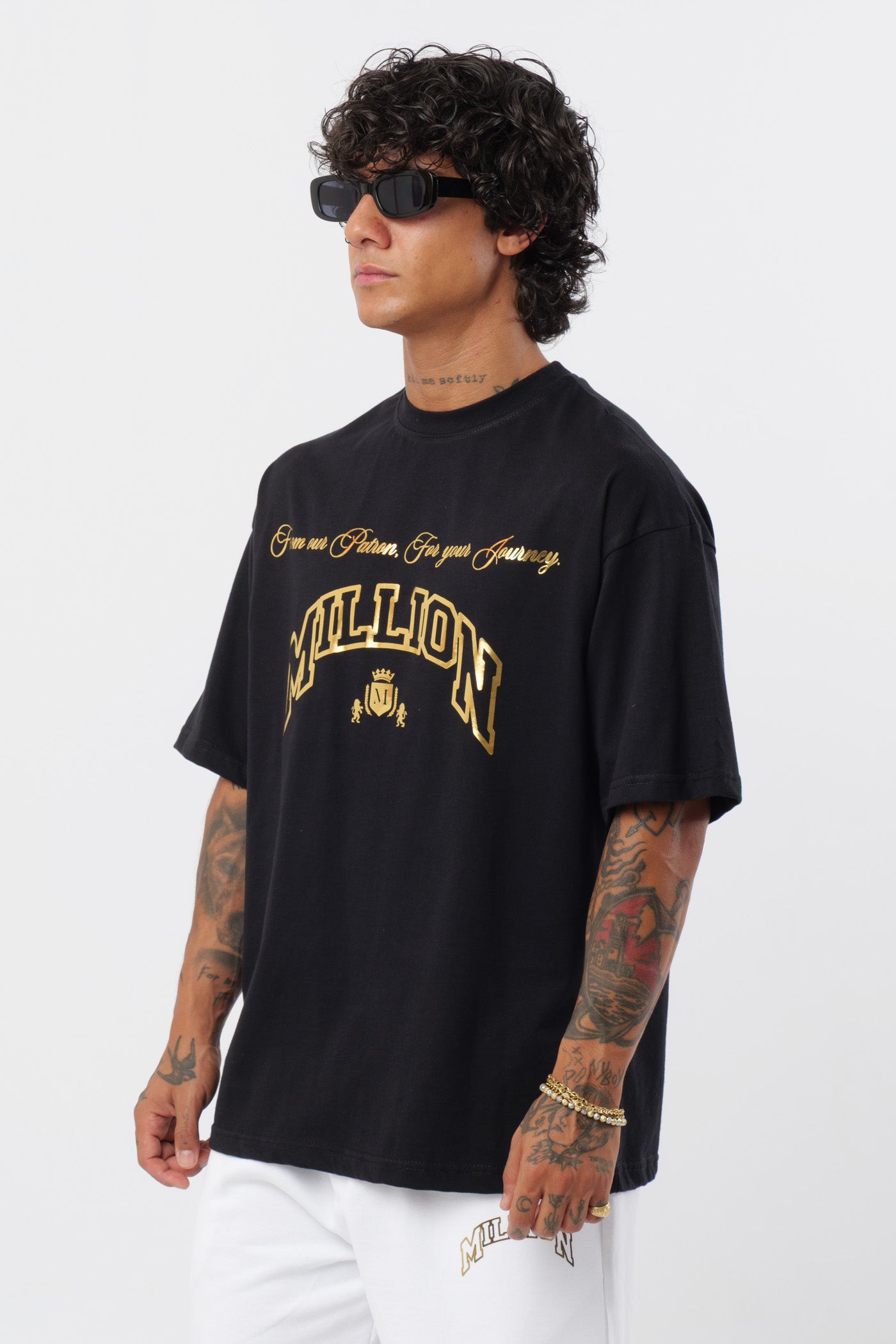 T-shirt noire Gold Patron