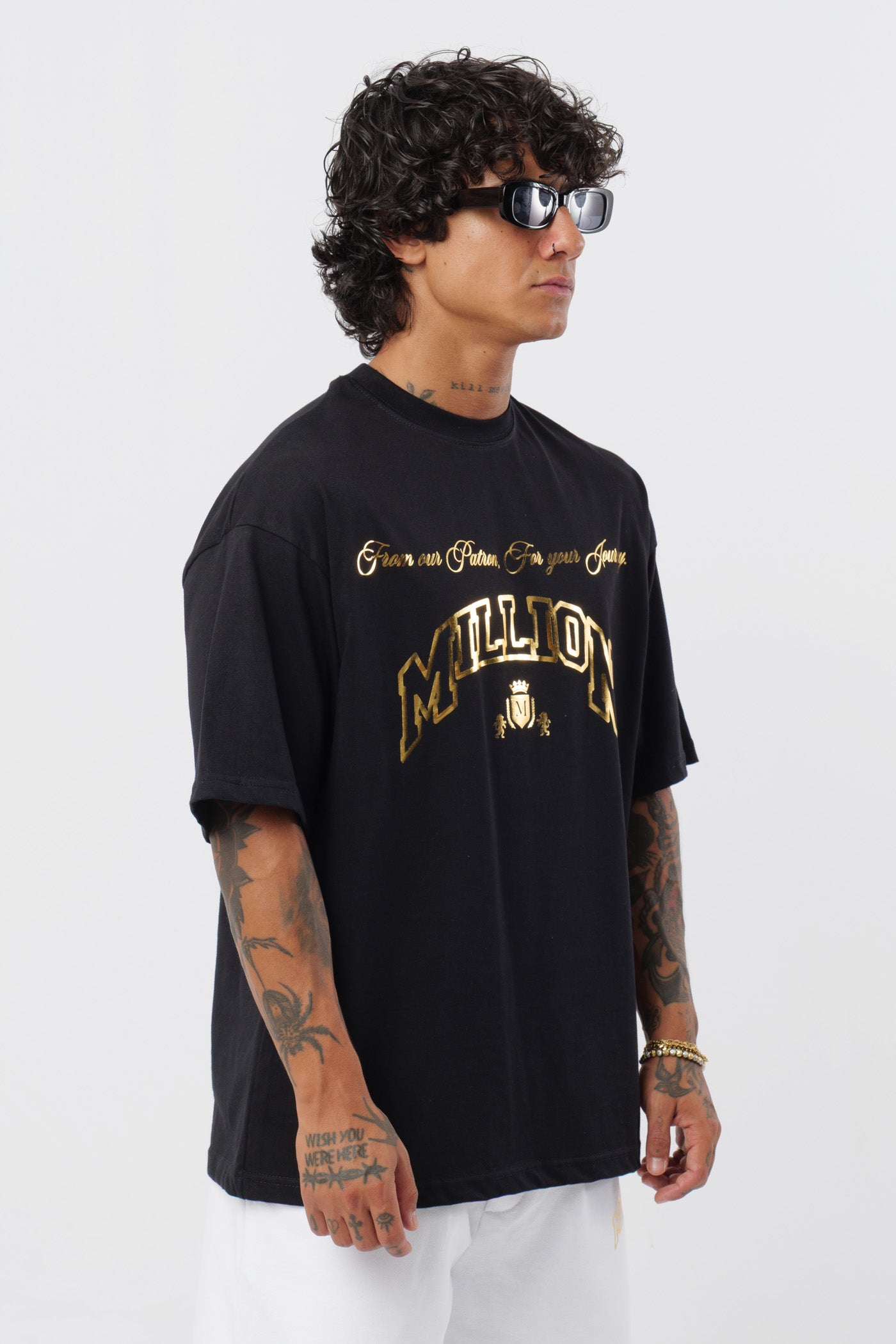 T-shirt noire Gold Patron