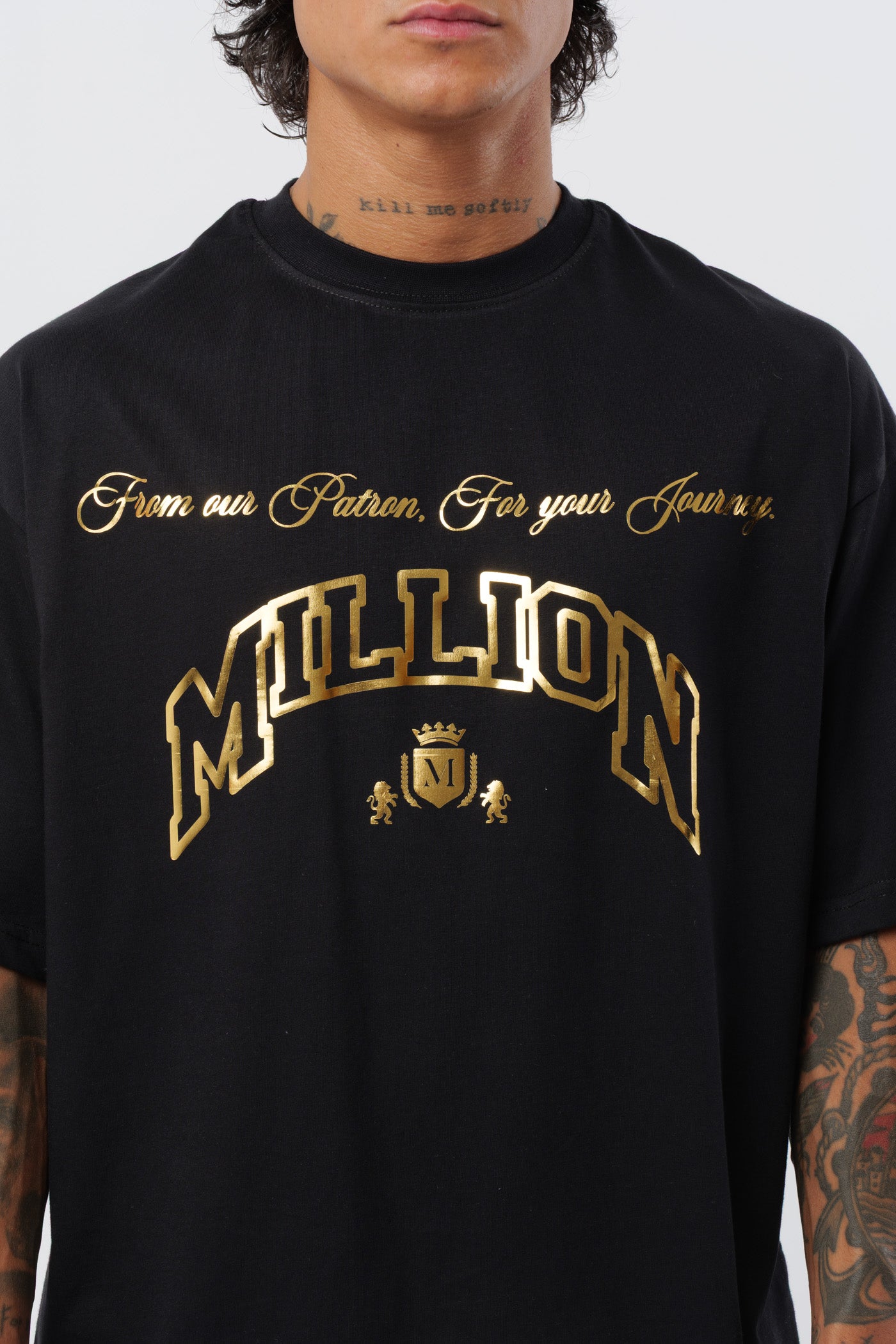 T-shirt noire Gold Patron