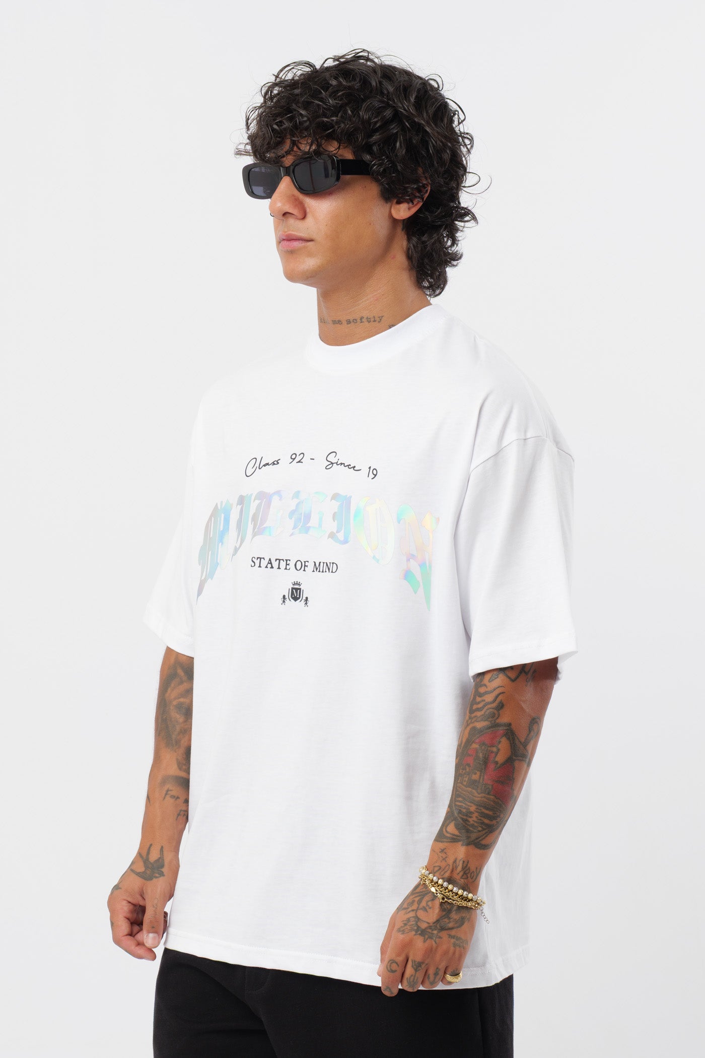 T-shirt blanche holographique