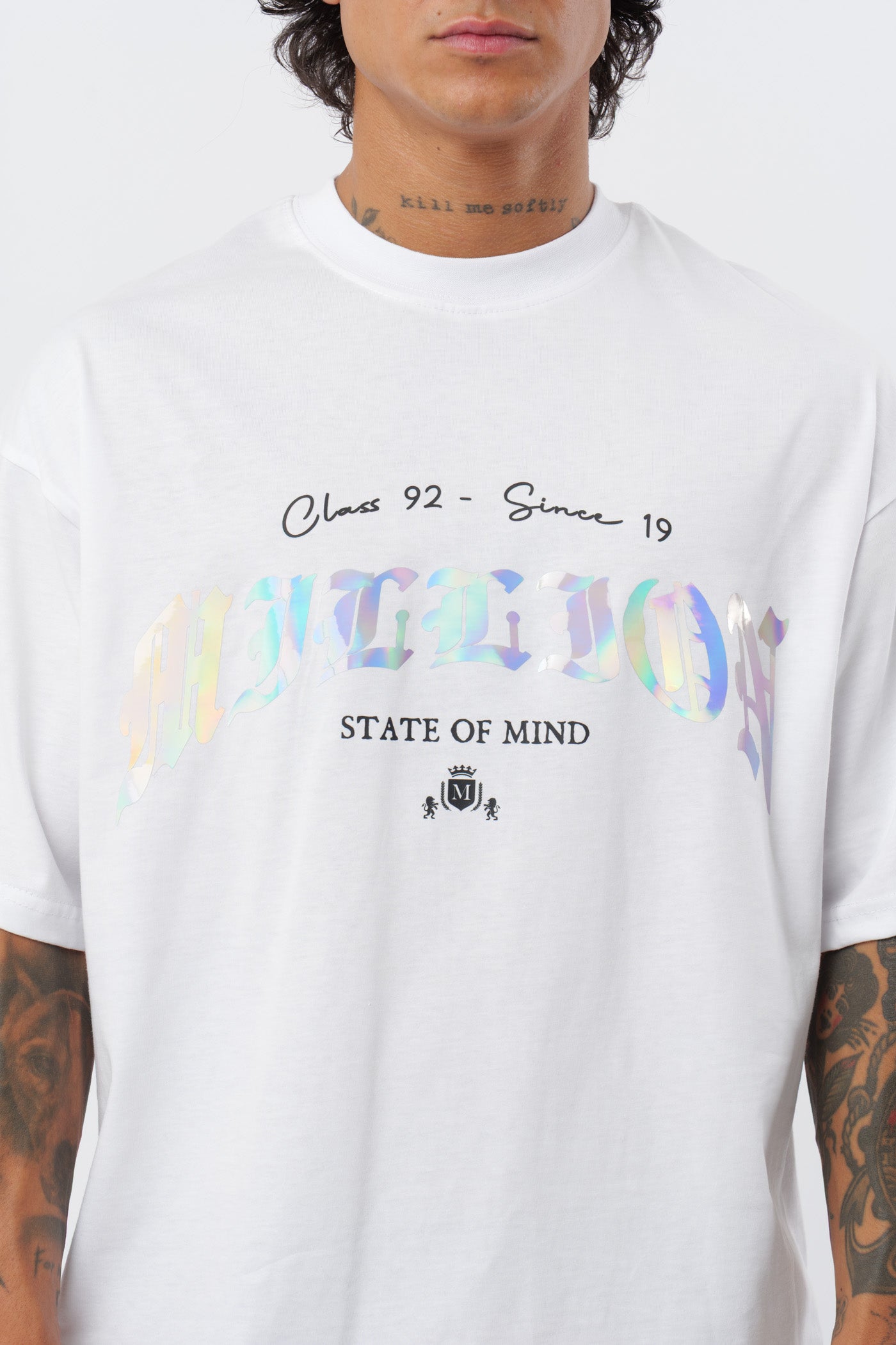 T-shirt blanche holographique