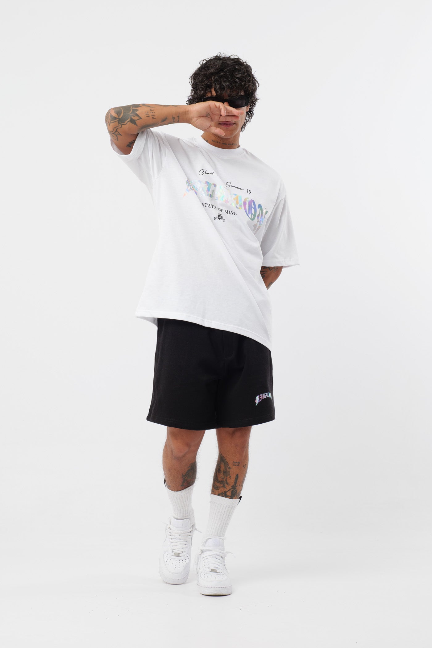 T-shirt blanche holographique