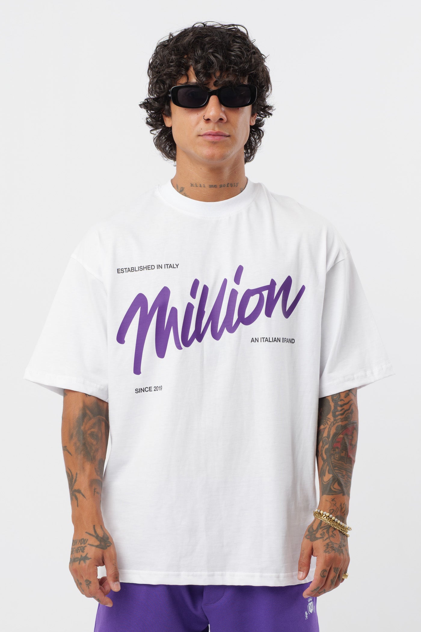 T-Shirt BabyViolet Bianco