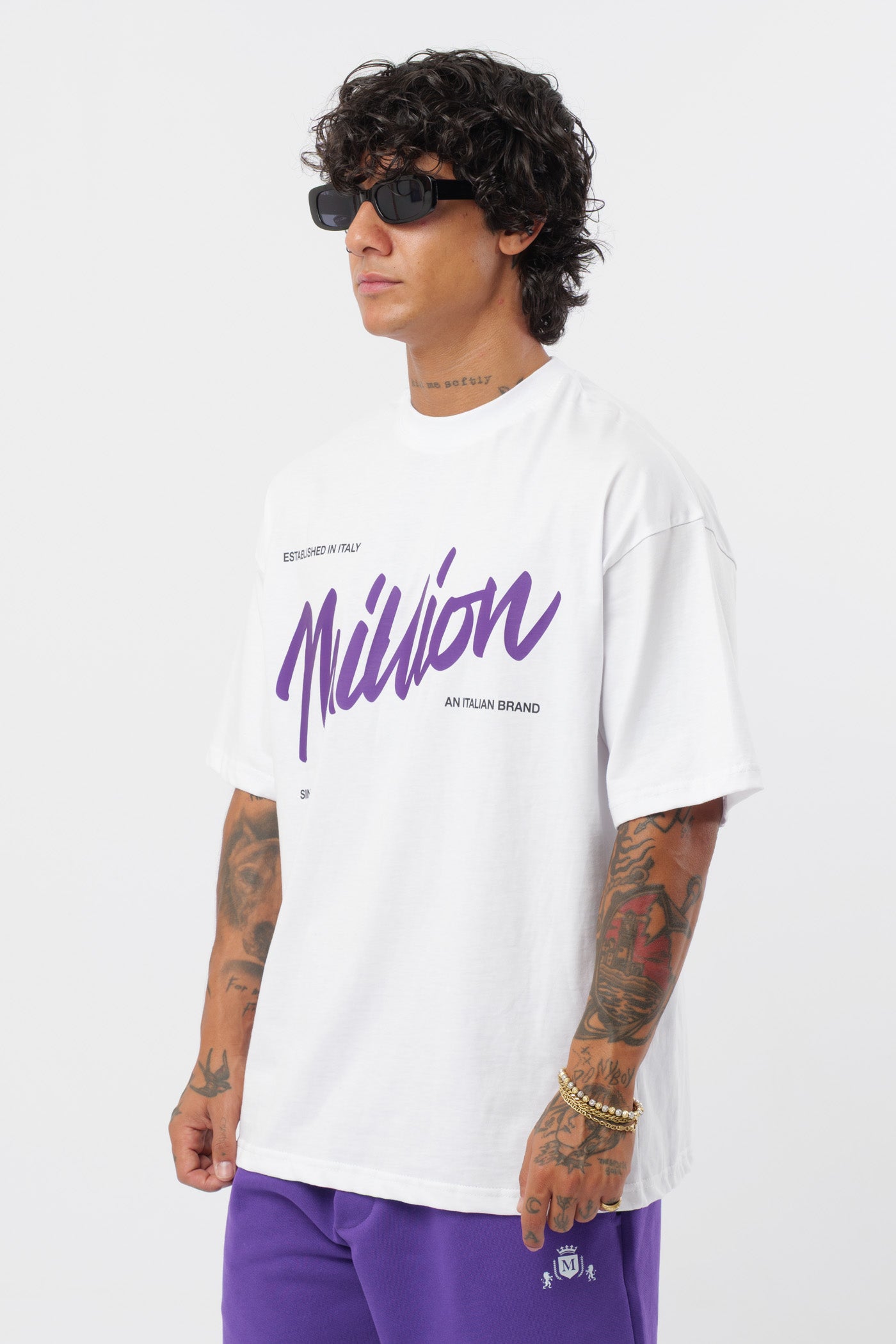 T-Shirt BabyViolet Bianco
