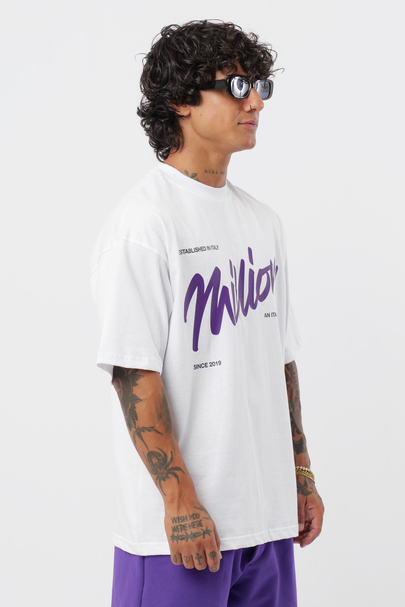 T-Shirt BabyViolet Bianco