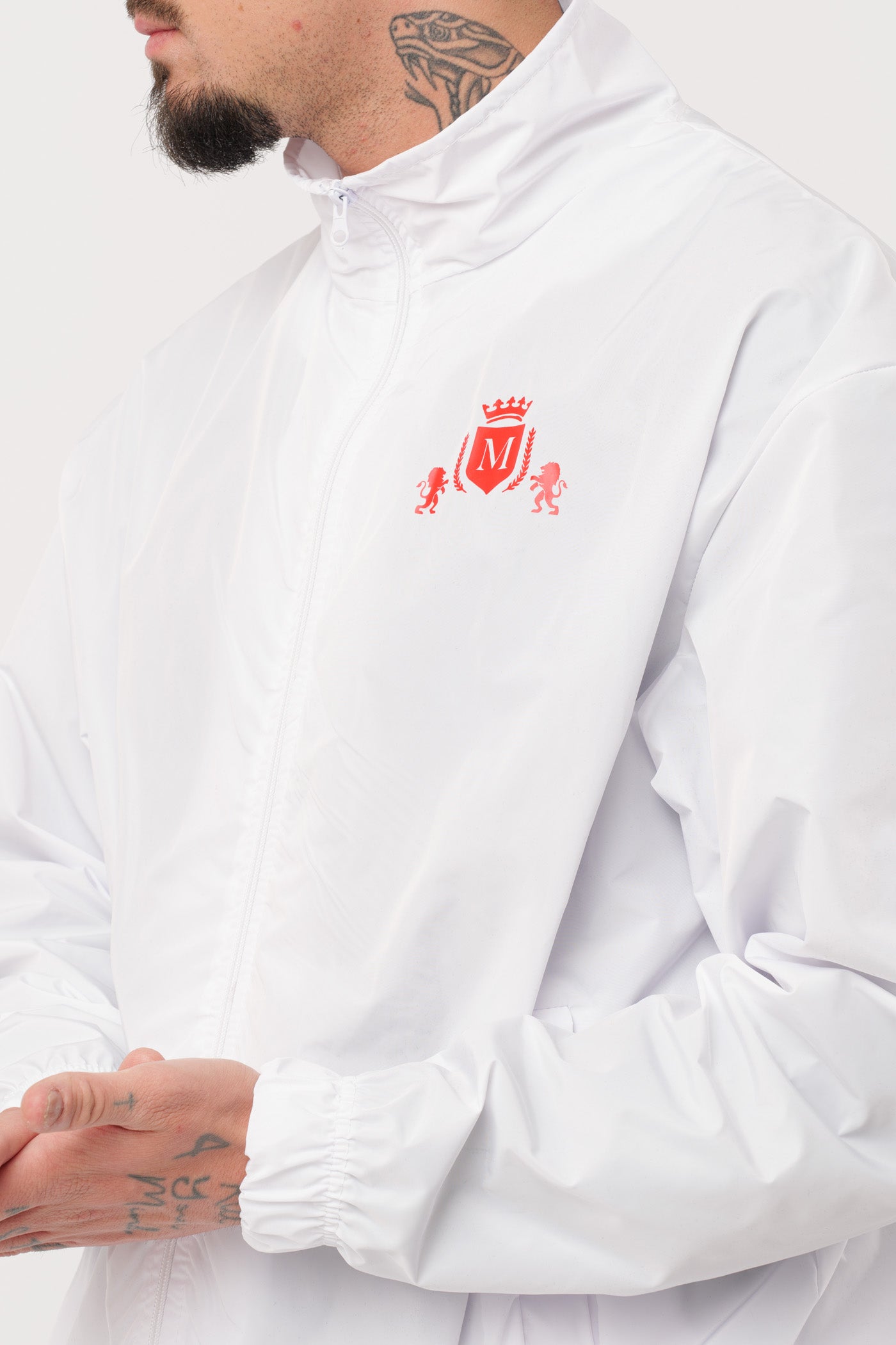 Ensemble Tech Blanc Logo Rouge