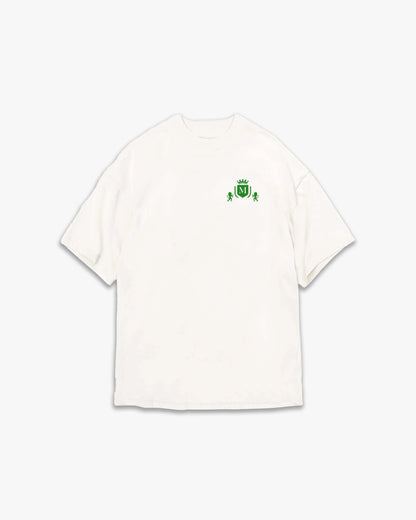 T-Shirt Logo Blanc Vert