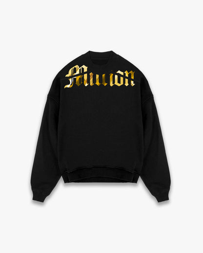 Crewneck Gold Cortar Noir