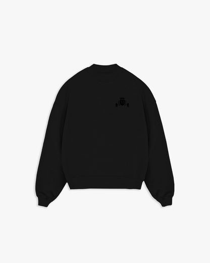 Crewneck Noir avec Logo Noir