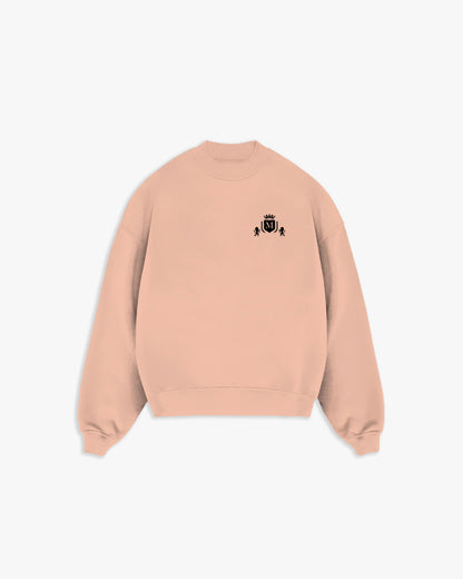 Crewneck Corail avec Logo Noir