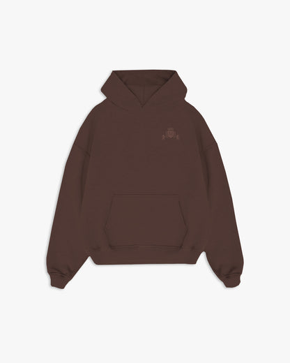 Hoodie Marron Cropped Logo