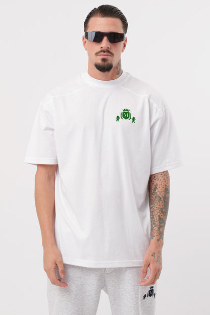 T-Shirt Logo Blanc Vert