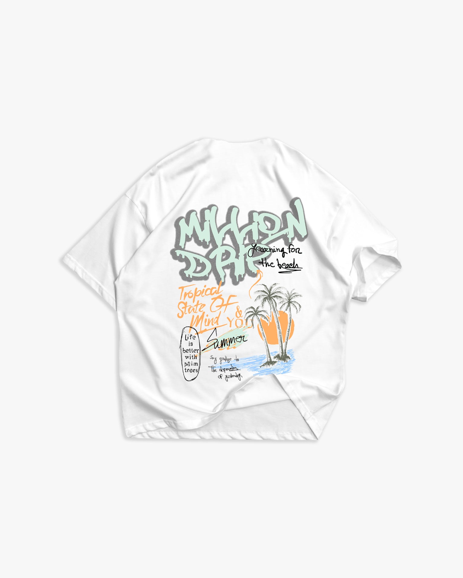 Weißes T-Shirt mit schwarzem Logo