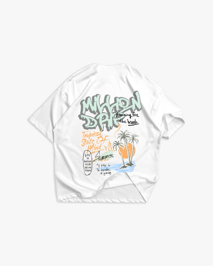 Weißes T-Shirt mit schwarzem Logo
