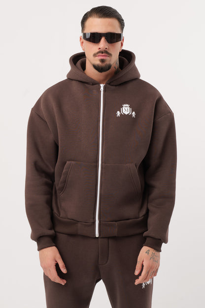 Survêtement Logo Zip Marron