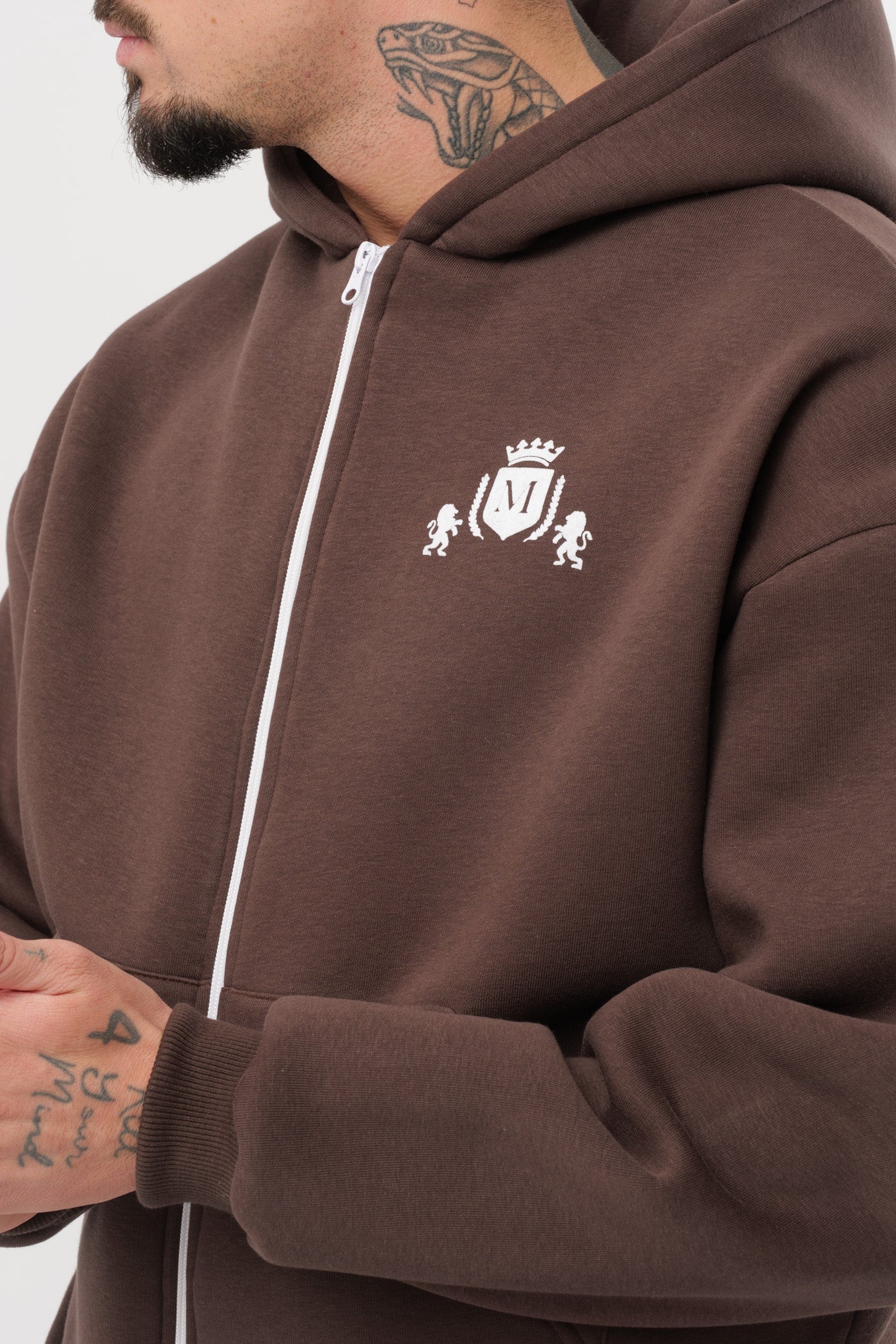 Survêtement Logo Zip Marron