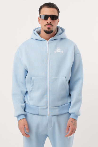 Ensemble Logo Zip Bleu