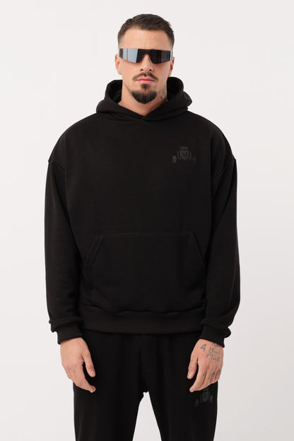 Hoodie Noir avec Logo Noir