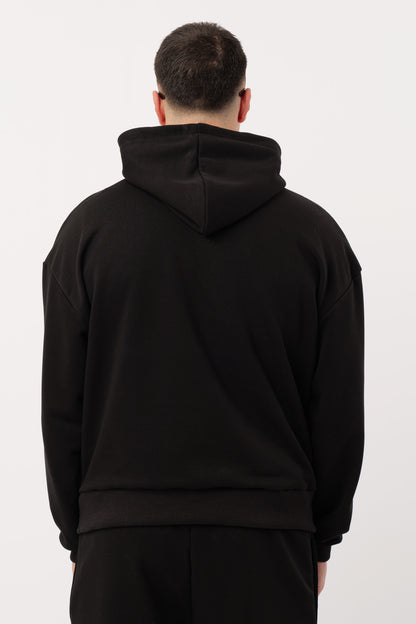 Hoodie Noir avec Logo Noir