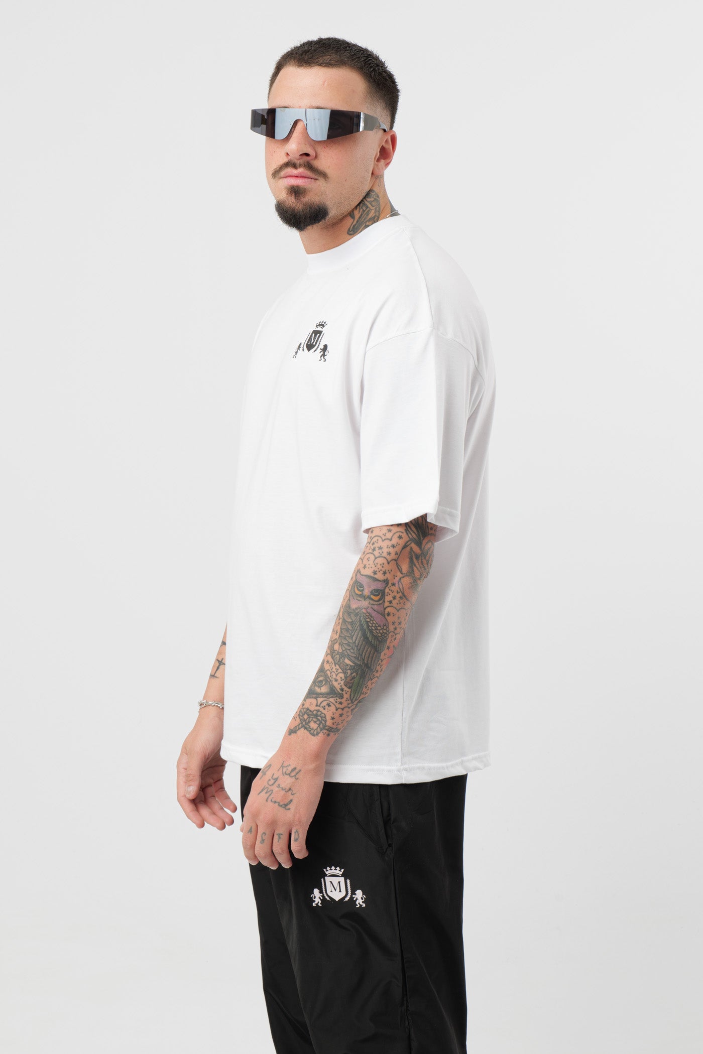 T-shirt Blanc avec Logo Noir