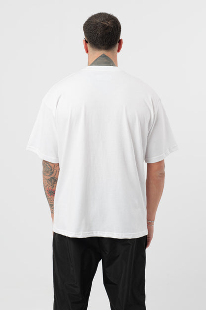 T-shirt Blanc avec Logo Noir