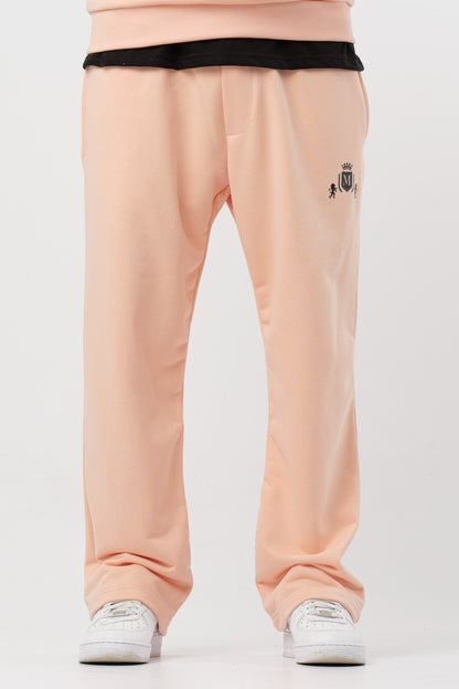 Pantalone Wide Coral con Logo Nero