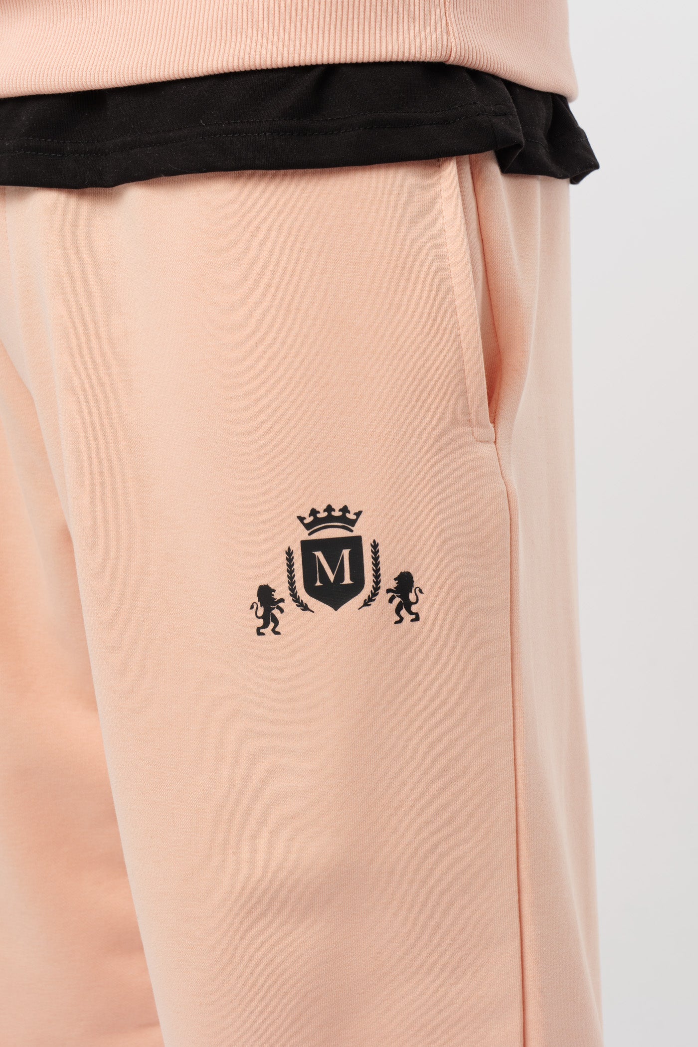 Pantalone Wide Coral con Logo Nero