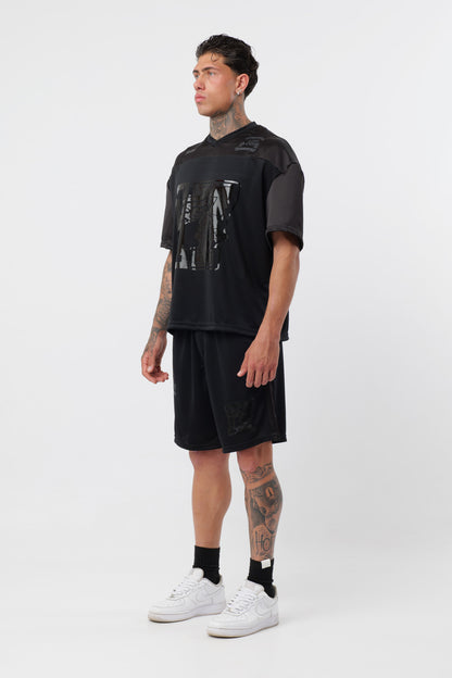T-shirt Noir avec Logo Noir