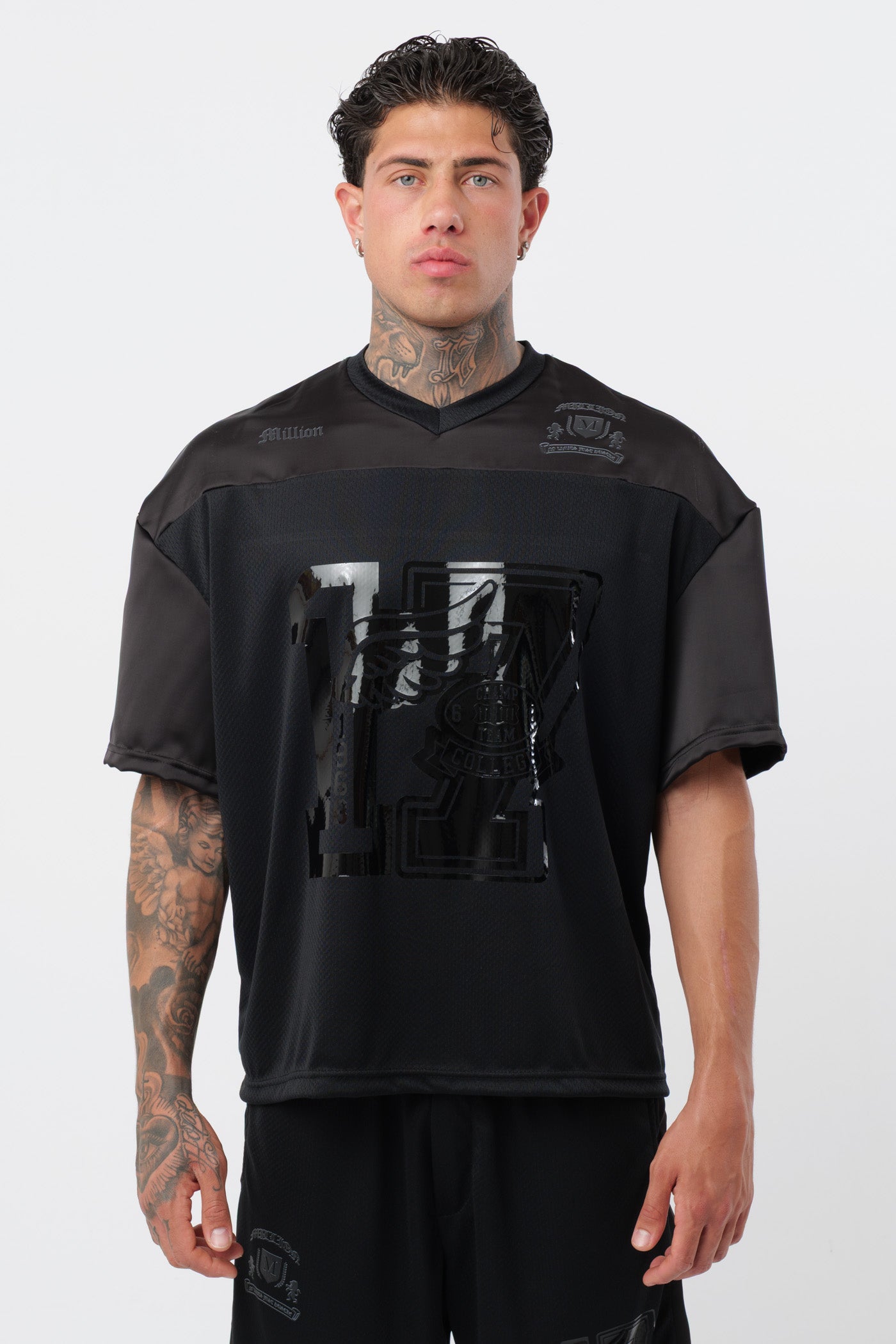 T-shirt Noir avec Logo Noir