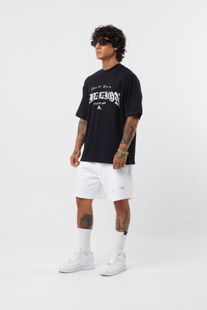 T-shirt noire holographique