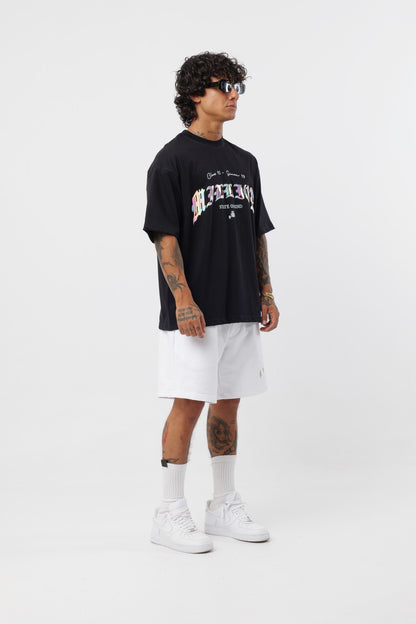 T-shirt noire holographique