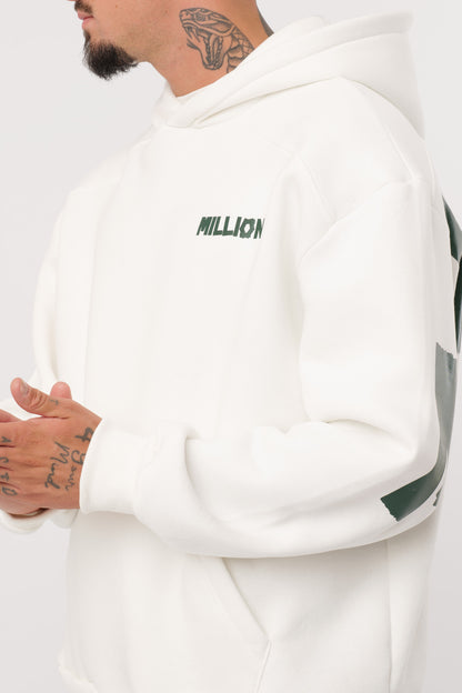 Hoodie Green Lonely Blanc