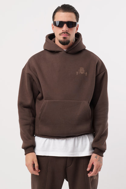 Hoodie Marron Cropped Logo