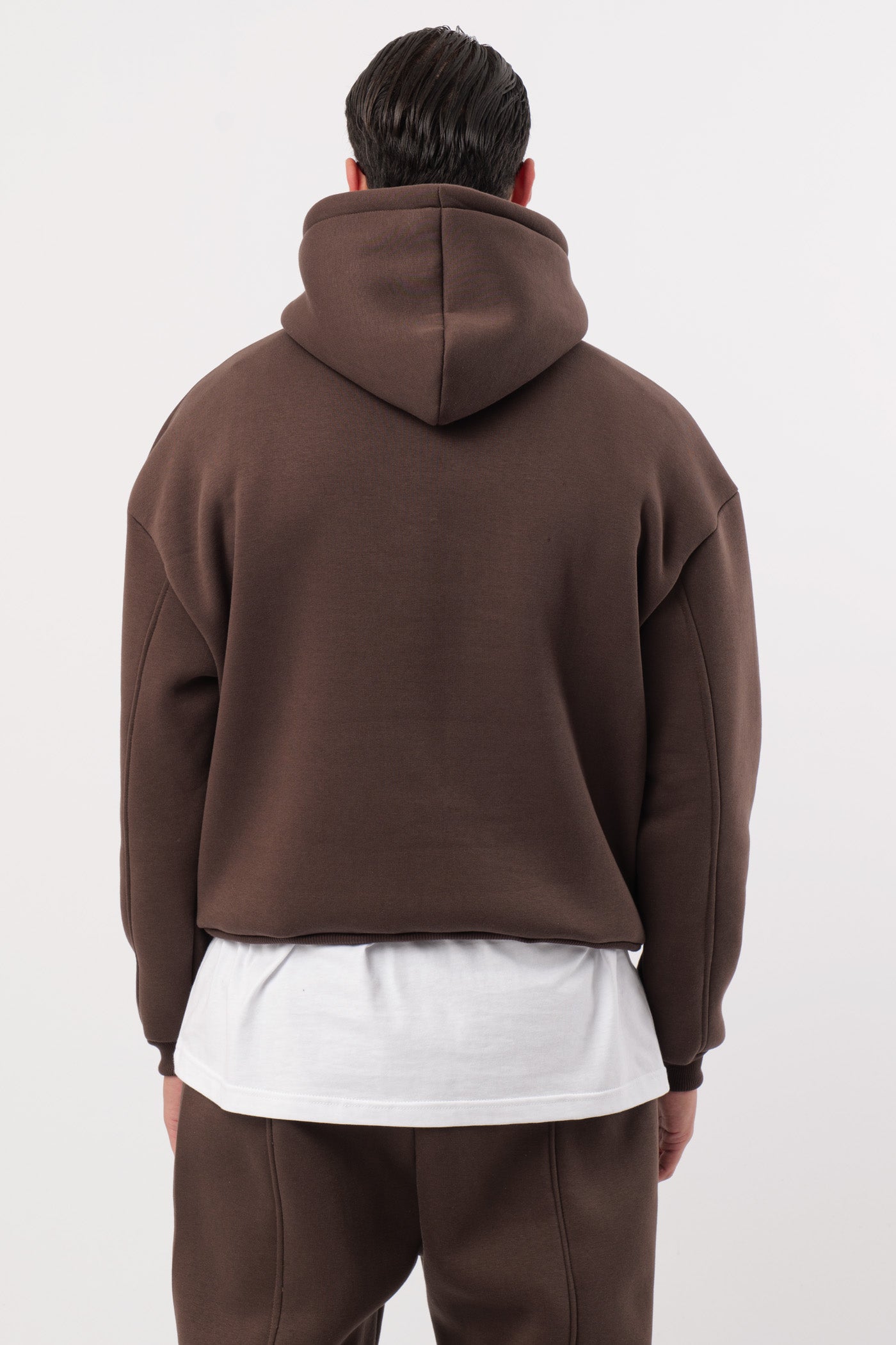 Kapuzenpullover Braun Cropped Logo