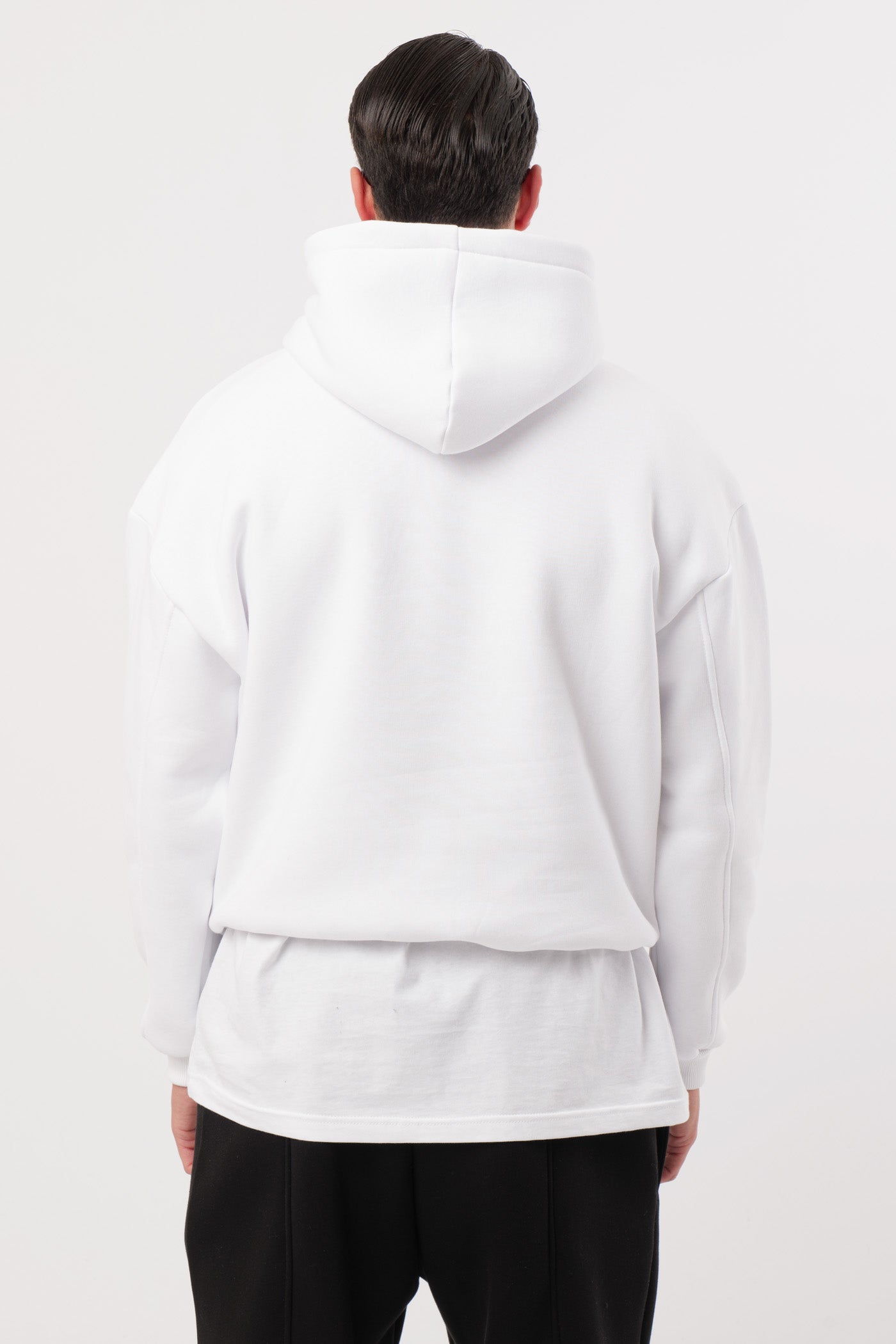 Hoodie Blanc Cropped Logo