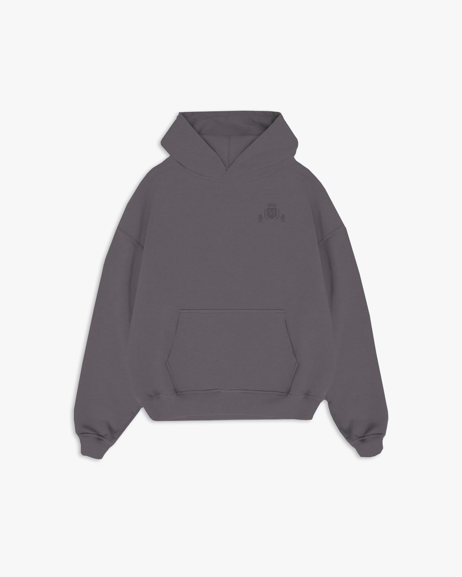 Hoodie Plomb Cropped Logo