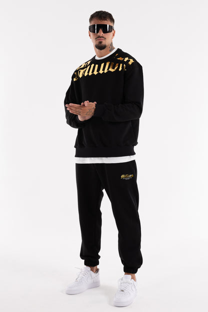 Crewneck Gold Cortar Noir