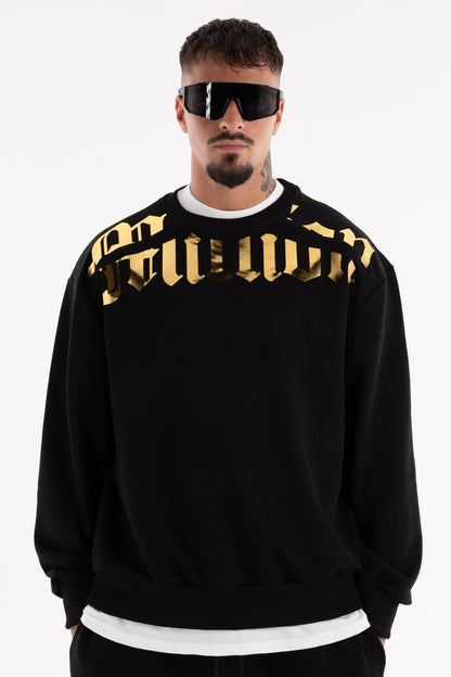 Crewneck Gold Cortar Noir