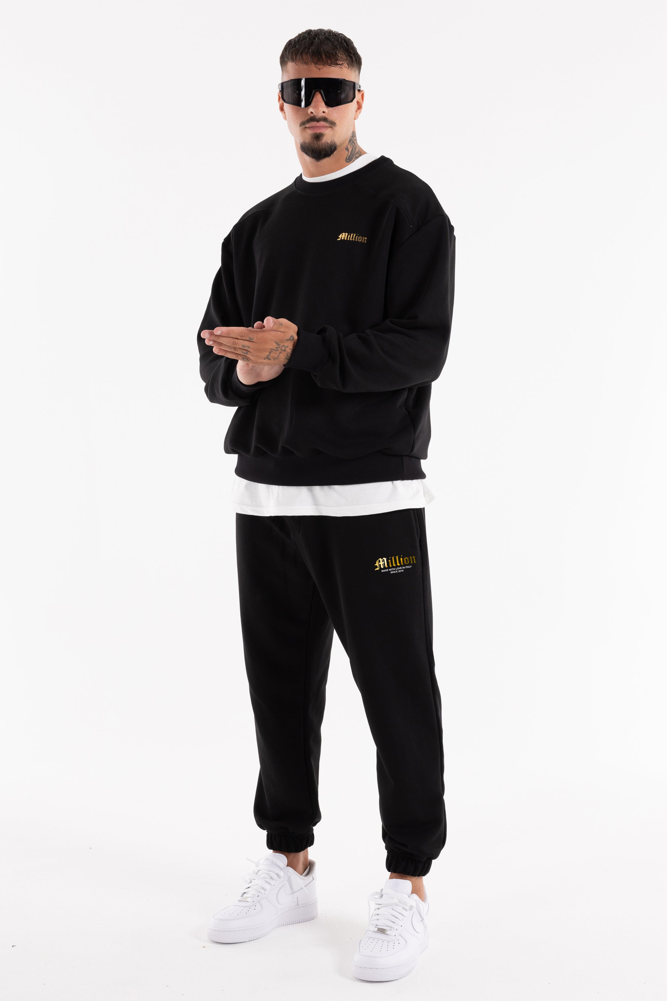 Crewneck Gold President Noir