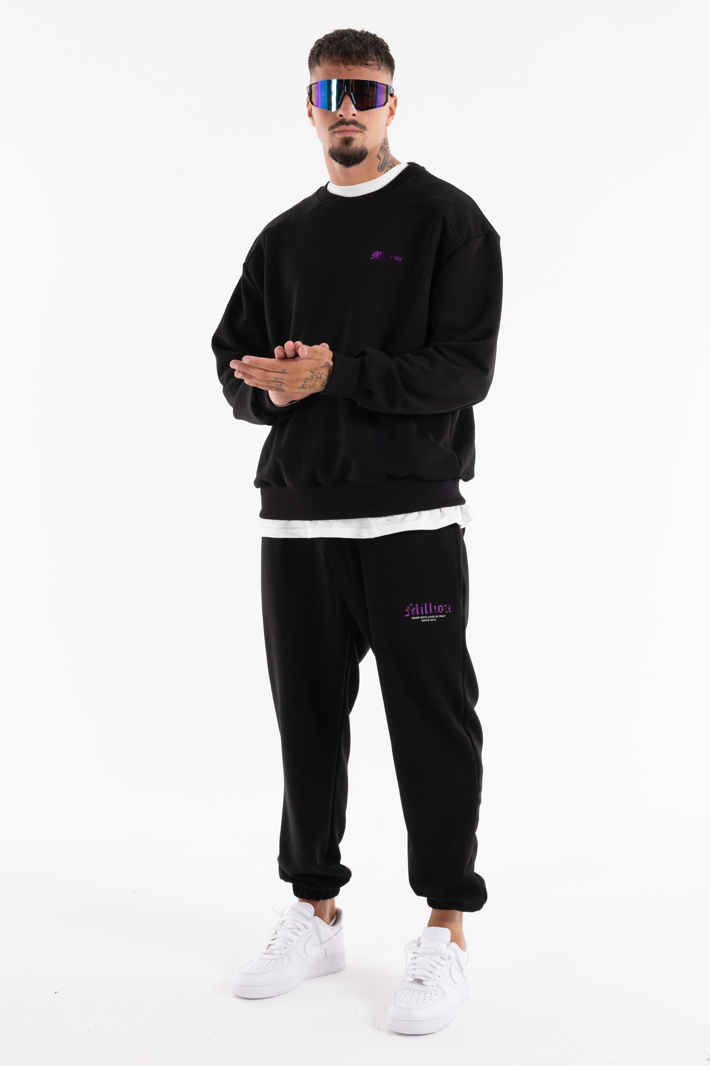 Crewneck Violet President Noir