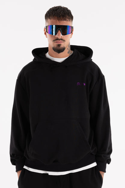 Hoodie Violet President Noir