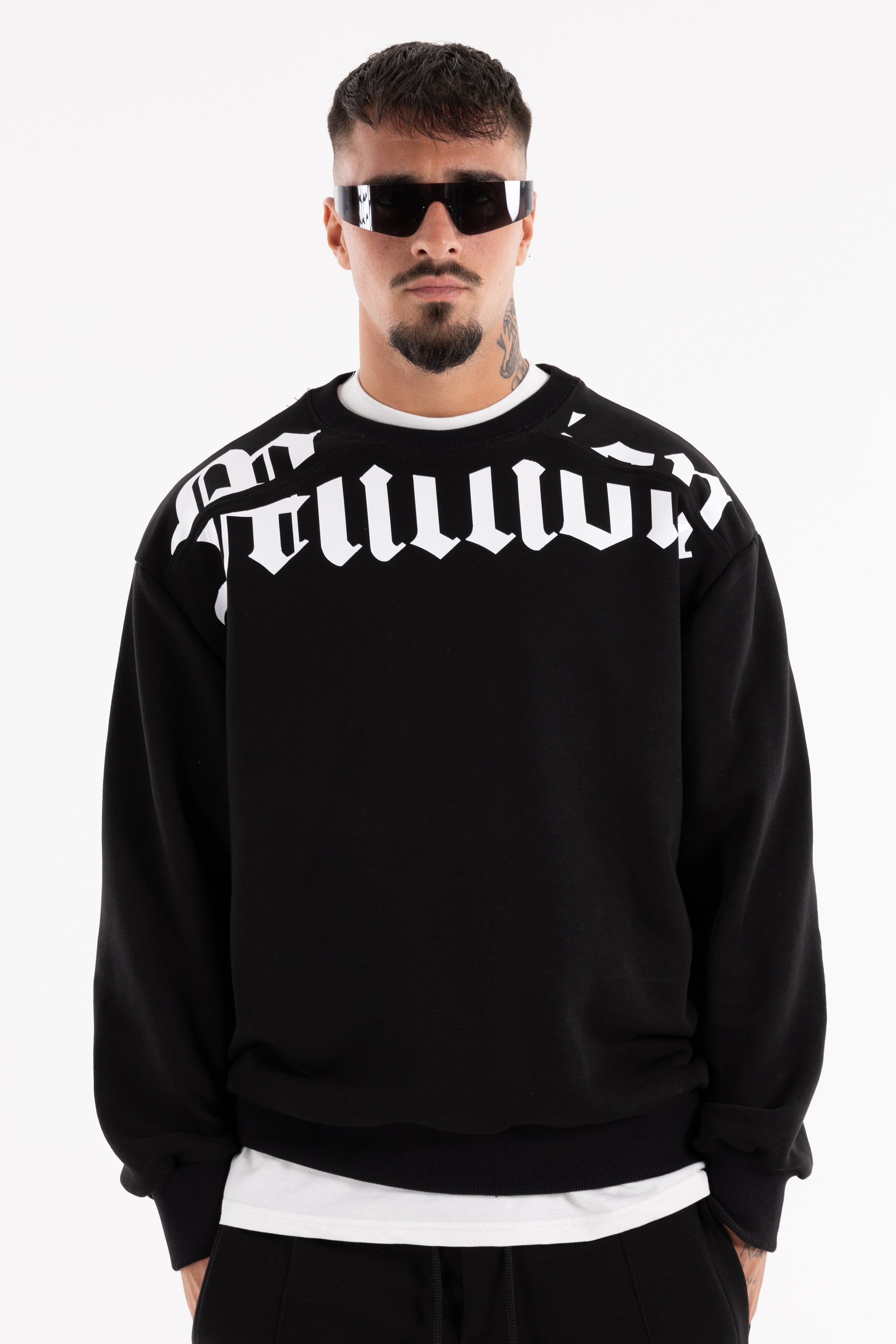 Crewneck Blanc Cortar Noir