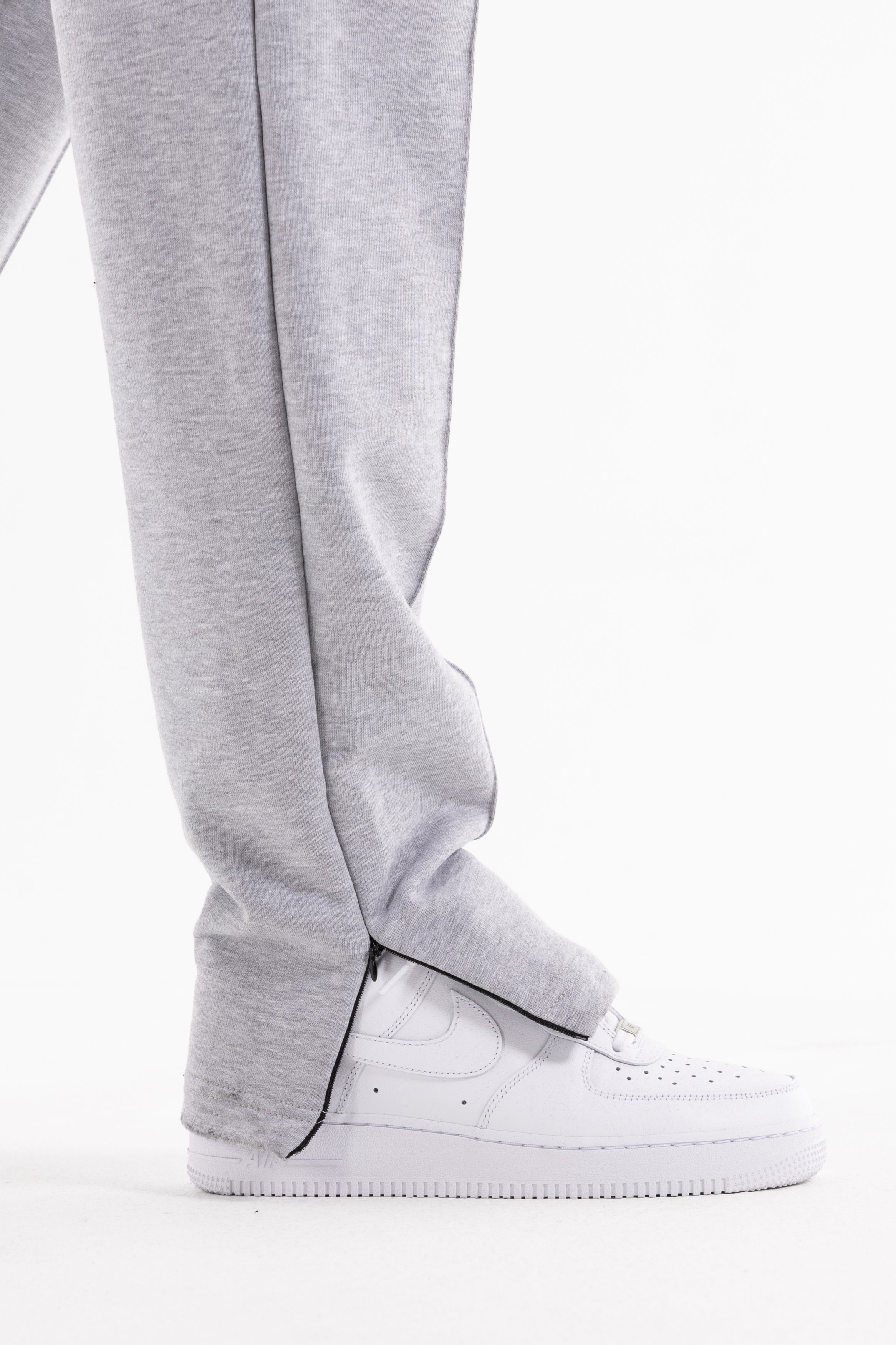 Pants con Zip Black Iconic Grigio