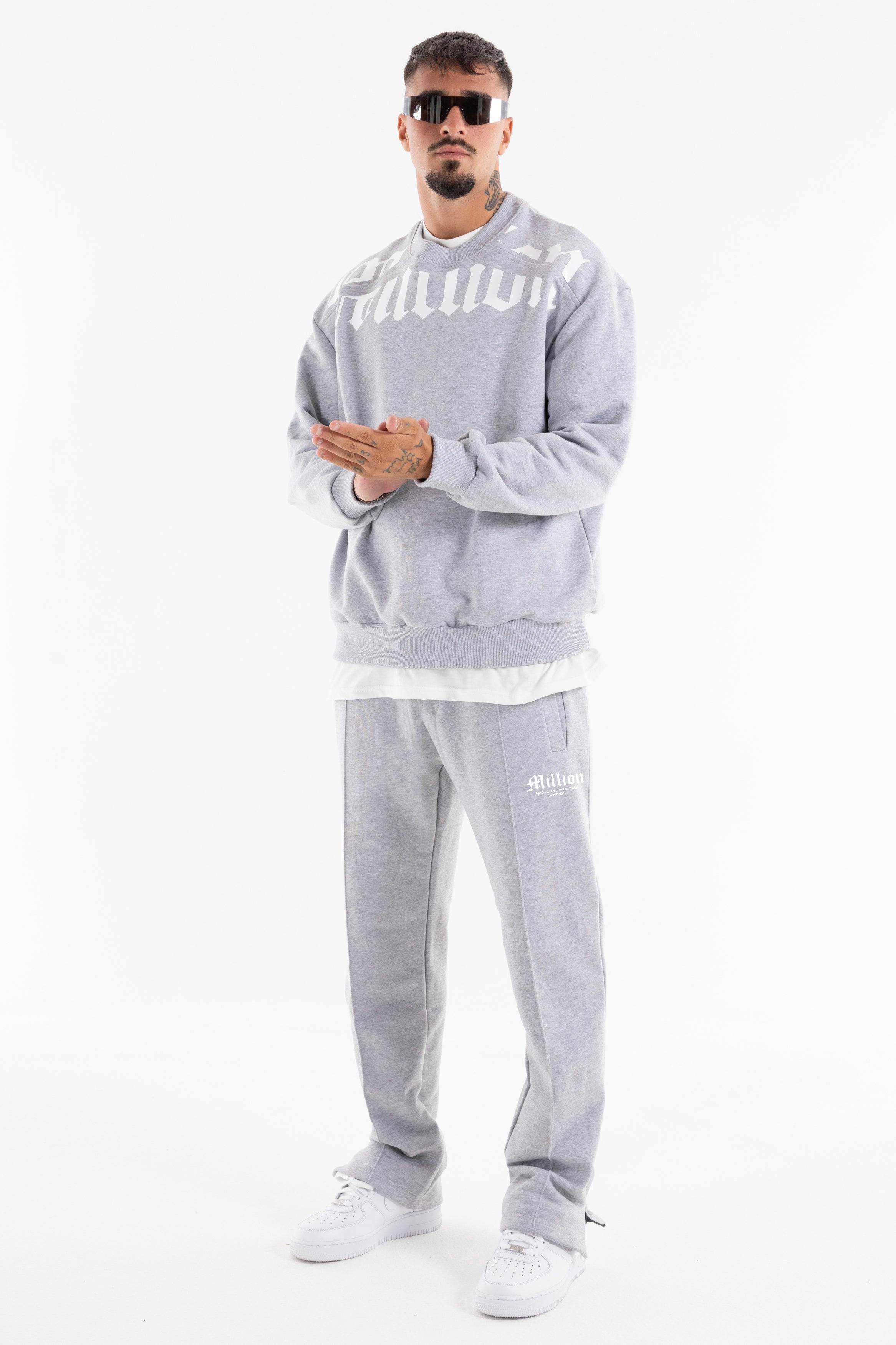 Crewneck Blanc Cortar Gris