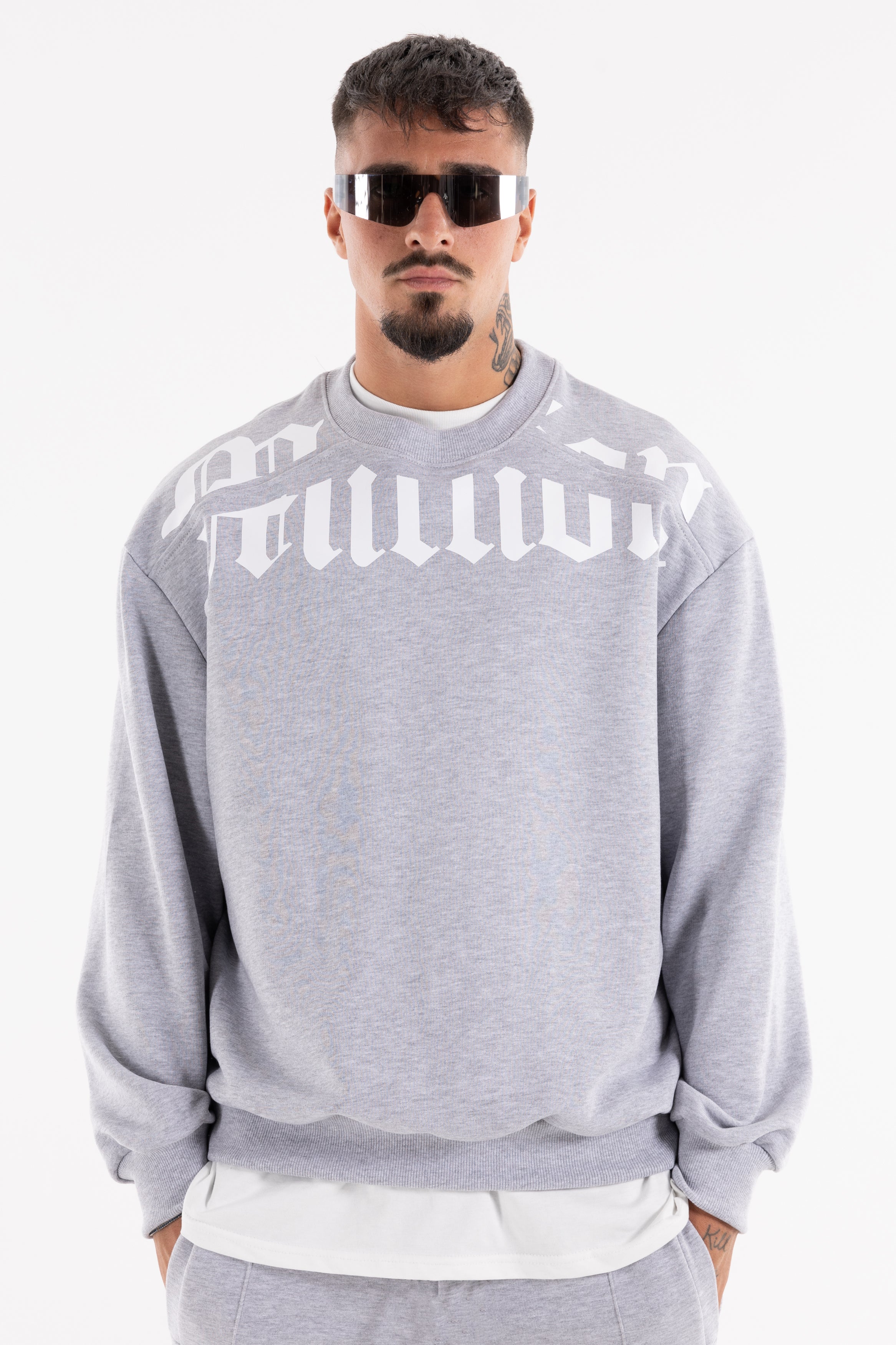 Crewneck Blanc Cortar Gris