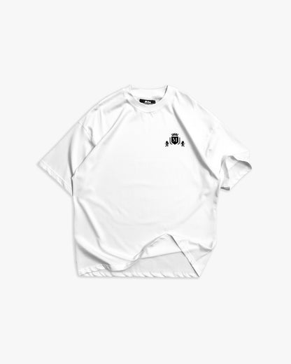 T-shirt Blanc avec Logo Noir