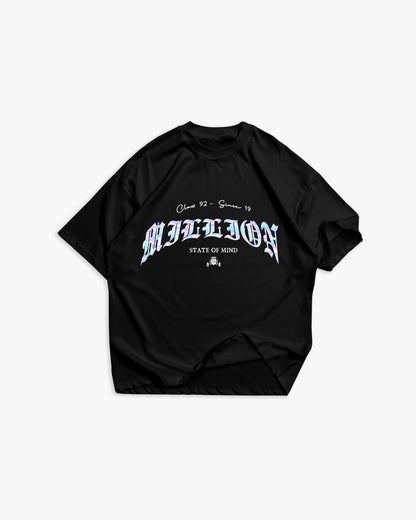 T-shirt noire holographique